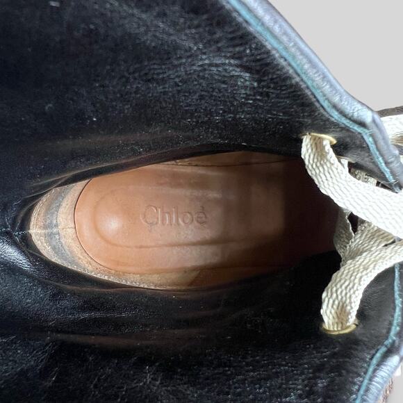 Chloe Lace Up Wedge Boots - Picture 6 of 8